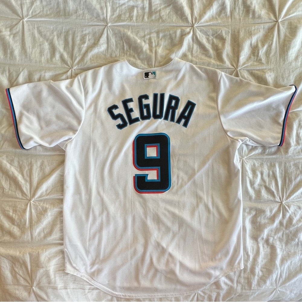 Nike White Miami Jersey with Multicolor Trim - Picture 2 of 2